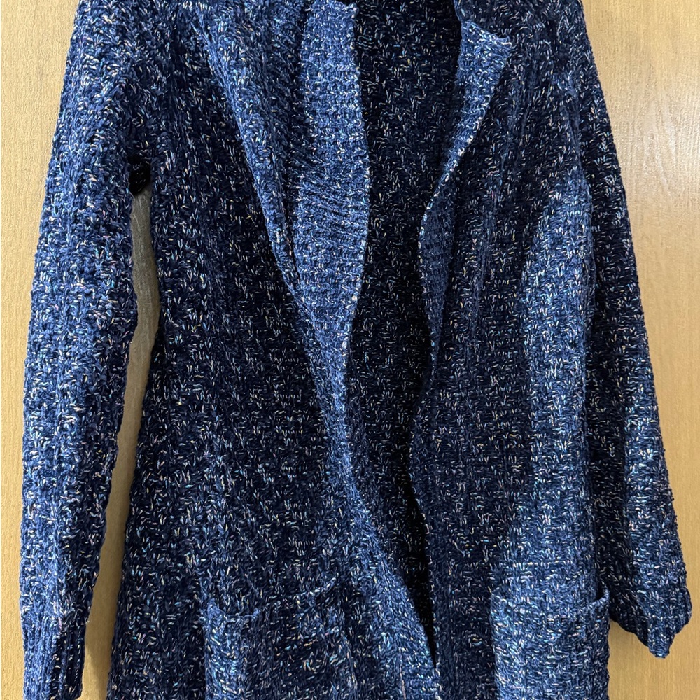 Candie's Deep Blue Textured Cardigan